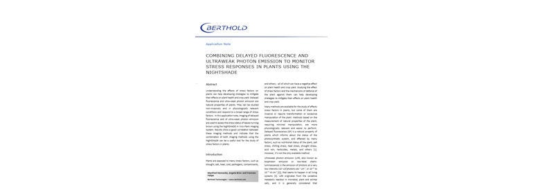 Combining Delayed Fluorescence and Ultraweak Photon Emission to Monitor Stress Responses in Plants Using the NightSHADE
