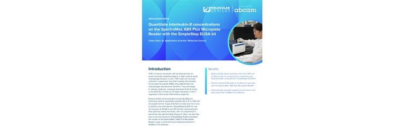 Quantitate Interleukin-8 Concentrations on SpectraMax ABS Plus
