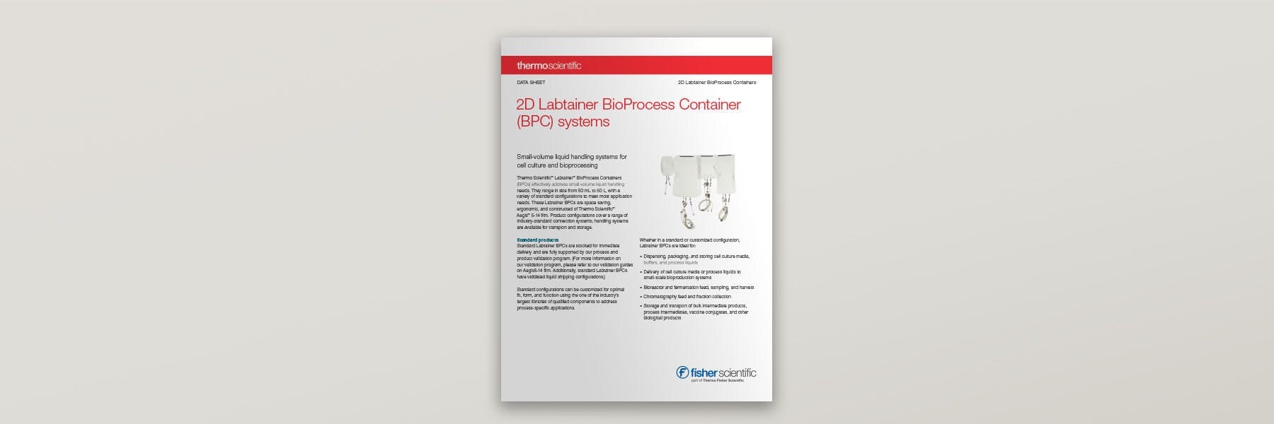 2D Labtainer BioProcess Container Data Sheet