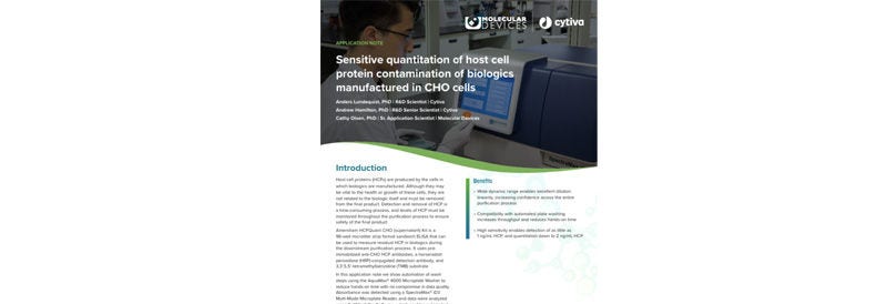Sensitive Quantitation of Host Cell Protein Contamination of Biologics Manufactured in CHO Cells