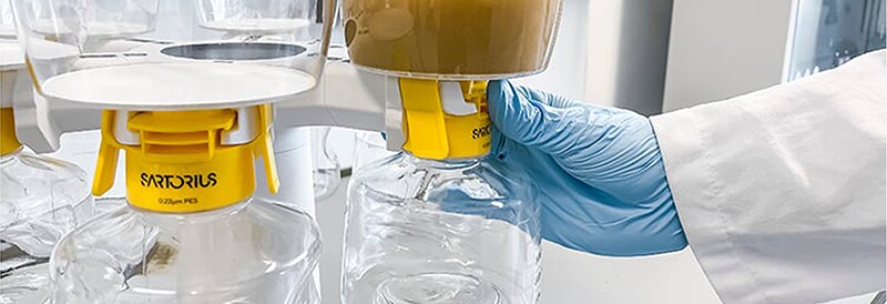 Lab-Scale Harvest and Clarification of Lentiviral Vectors Using Sartoclear Dynamics Lab Filtration Systems