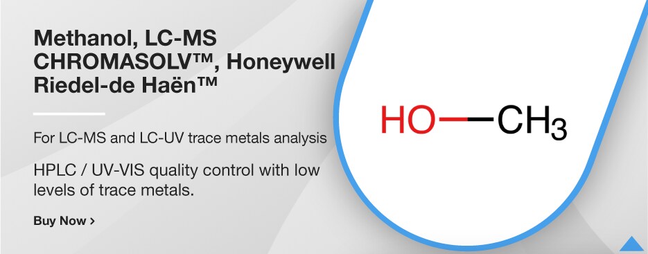 Methanol, LC-MS CHROMASOLV™, Honeywell Riedel-de Haën™ Methanol, LC-MS CHROMASOLV™, Honeywell Riedel-de Haën™